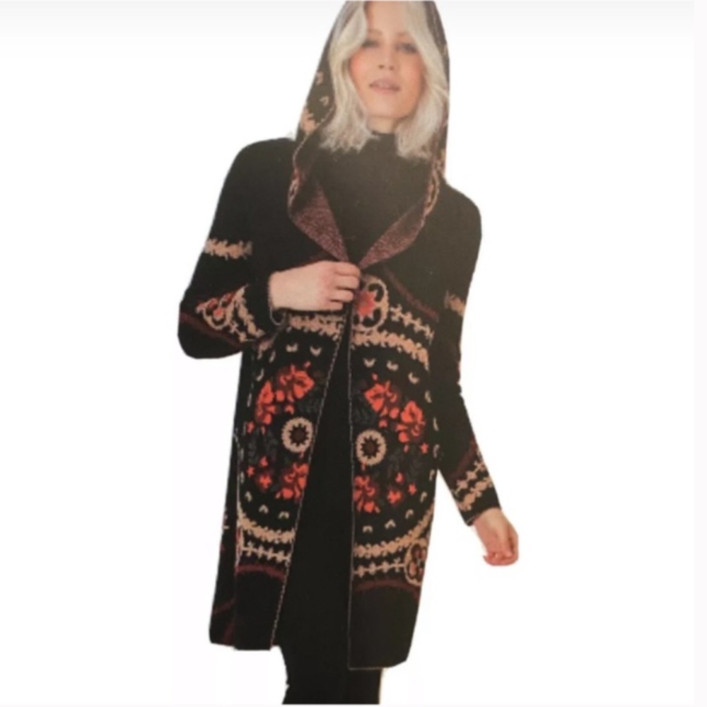 NWT Max Sport Long Sleeve Open Hooded Cardigan Size Small Style#MX37612